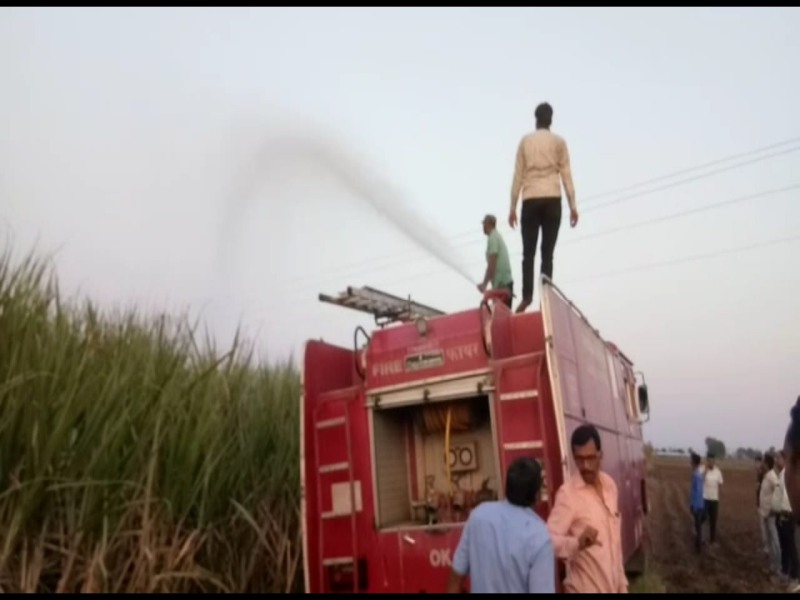 Sugarcane fire, loss of millions | ऊसाला आग, लाखोंचे नुकसान