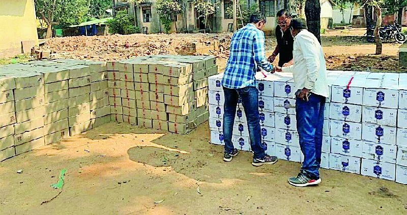 25 lakh rupees liquor seized in Chhattisgarh | छत्तीसगडमधून जिल्ह्यात आलेली २५ लाख रूपयांची दारू जप्त