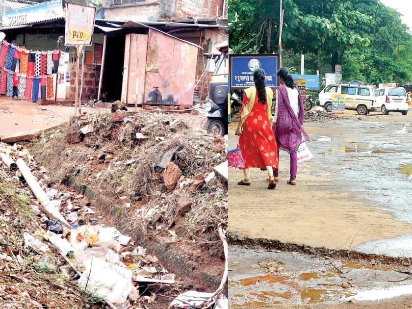 Sindhudurg: Due to the sewage drainage in Kankavli, demand for measures on the sewage road | सिंधुदुर्ग : कणकवलीत गटार तुंबल्याने सांडपाणी रस्त्यावर, उपाययोजना करण्याची मागणी