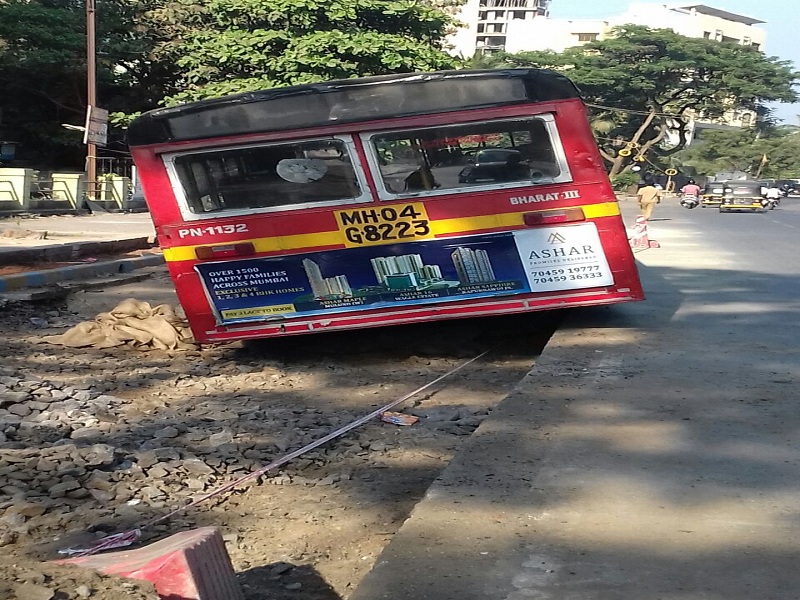45 passengers died due to bus driver's conductor | बस चालकाच्या प्रसंगवधानामुळे वाचले ४५ प्रवाशांचे प्राण, टिएमटीच्या बसचे झाले ब्रेक फेल
