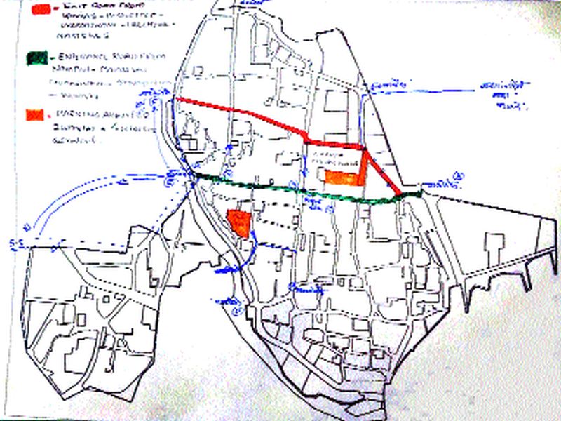 Access to vehicles in Ganesh Peth: Six one way to overcome traffic jams: Proposed traffic plan of proposed city of Sinnar | गणेशपेठेत वाहनांना प्रवेशबंदी : वाहतूक कोंडी दूर करण्यासाठी सहा एकेरी मार्ग प्रस्तावित सिन्नर शहराचा प्रारूप वाहतूक आराखडा मंजूर