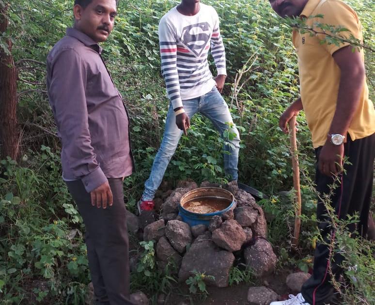 The brick kiln broke down at Judnangori, Pinchkhed | न्यायडोंगरी, पिंपरखेड येथील दारू भट्टी उध्वस्त