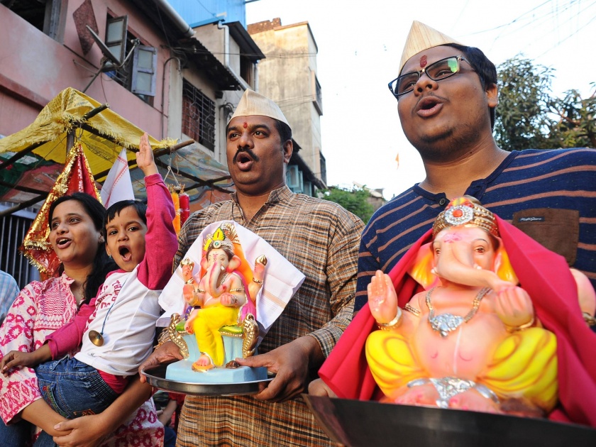 Arrival of Ganesh Festival in Sindhudurg | सिंधुदुर्गात गणरायाचे थाटात आगमन, उत्साहात गणेशोत्सवाला प्रारंभ
