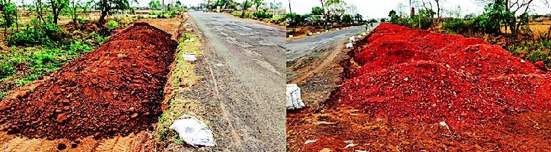 Use of soil in road filling | रस्ता भरावात मातीचा वापर