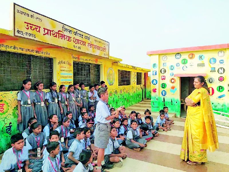 Students move towards Marathi school | मराठी शाळेकडे वळविले विद्यार्थ्यांचे पाऊल