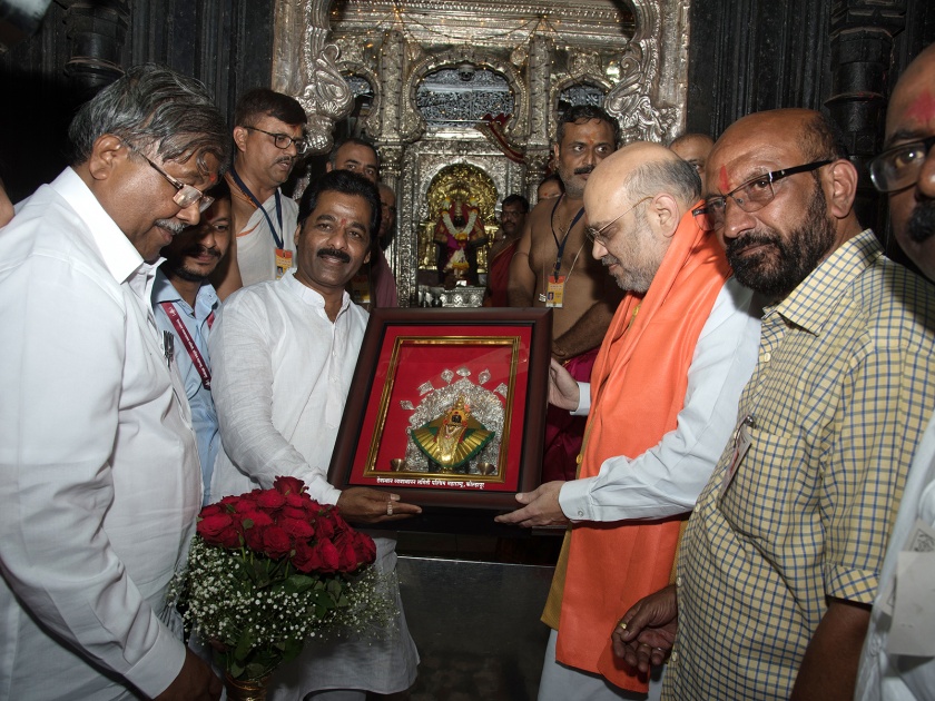 Amit Shah's visit to 'Ambabai' | अमित शहा यांनी घेतले ‘अंबाबाई’चे दर्शन