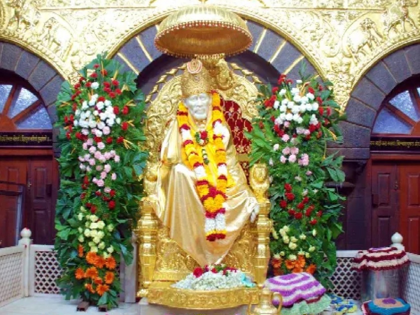 44 years since the installation of the idol: 44 kg Bundi laddu to Sai Baba | मुर्ती स्थापनेला ४४ वर्षे : साईबाबांना ४४ किलो बुंदीचा लाडू
