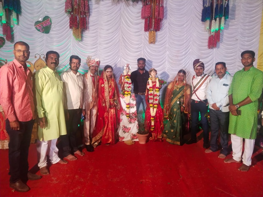 Tulsi wedding ceremony with silk tied ... | तुलसी विवाह सोहळ्यात बांधल्या रेशीमगाठी...