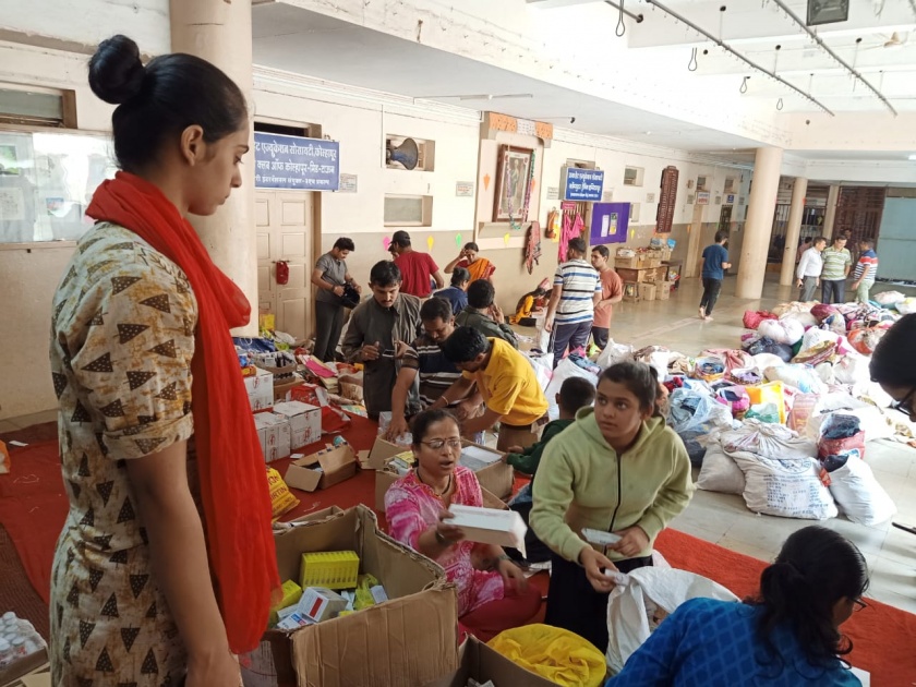 Rashtriya Swayamsewak Sangh Help Center for flood victims in Kolhapur district | राष्ट्रीय स्वयंसेवक संघातर्फे कोल्हापूर जिल्ह्यात पूरग्रस्तासाठी मदत केंद्र