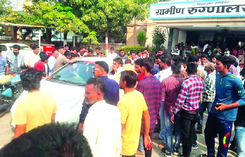 Market closed in Arnie city after BJP worker's murder | भाजपा कार्यकर्त्याच्या खुनानंतर आर्णी शहरात बाजारपेठ बंद