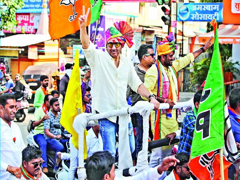 Maharashtra Election 2019 : Sunny Deol in Tilekar promotion campaign in hadapsar | Maharashtra Election 2019 : हडपसर मतदारसंघातील महायुतीचे उमेदवार टिळेकरांच्या प्रचारात उतरले सनी देओल
