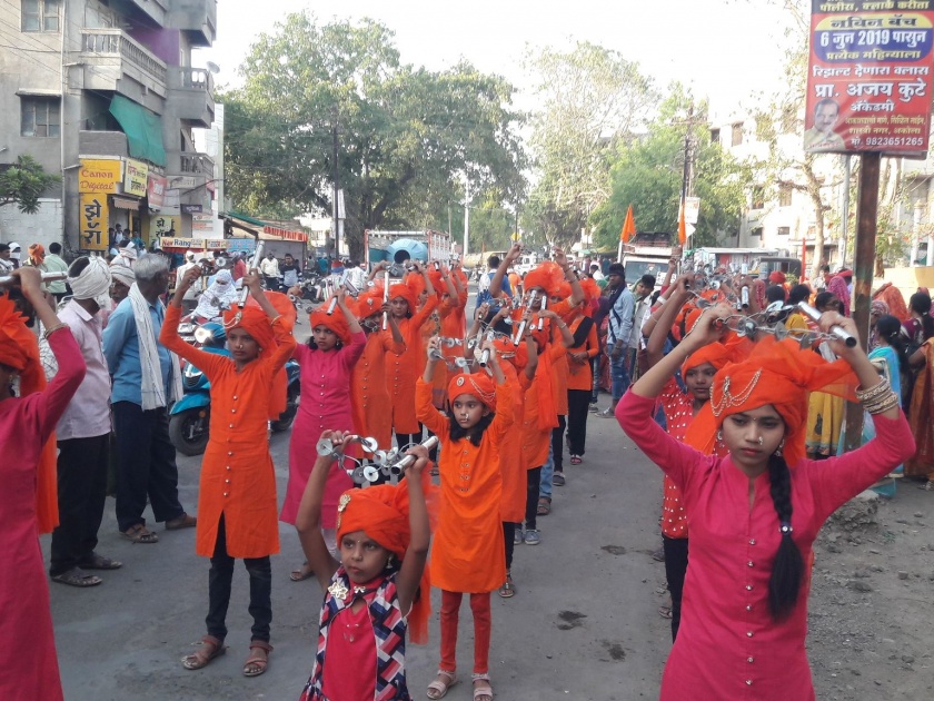 Procession on ocasion of Chatrapati Sambhaji Maharaj Jayanti | एकच जयघोष, छत्रपती संभाजी महाराज की जय...!