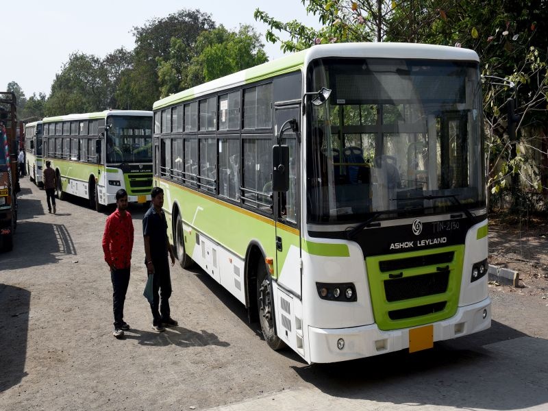 CNG buses filed for Nashik Municipal Corporation | नाशिक महापालिकेसाठी सीएनजी बसेस दाखल