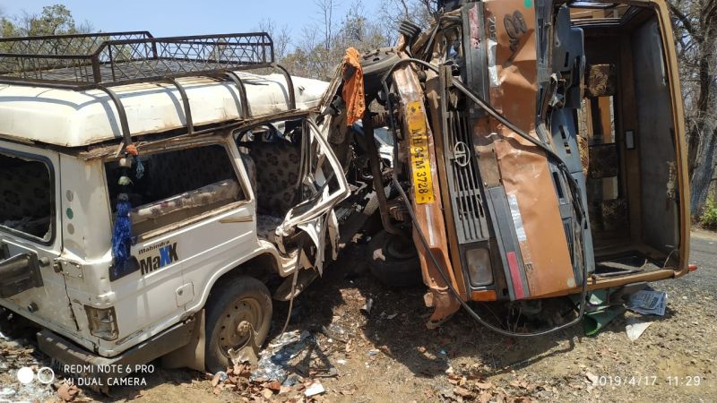 Accident in Gadchiroli district; Three killed | गडचिरोली जिल्ह्यात अपघात; तीन ठार