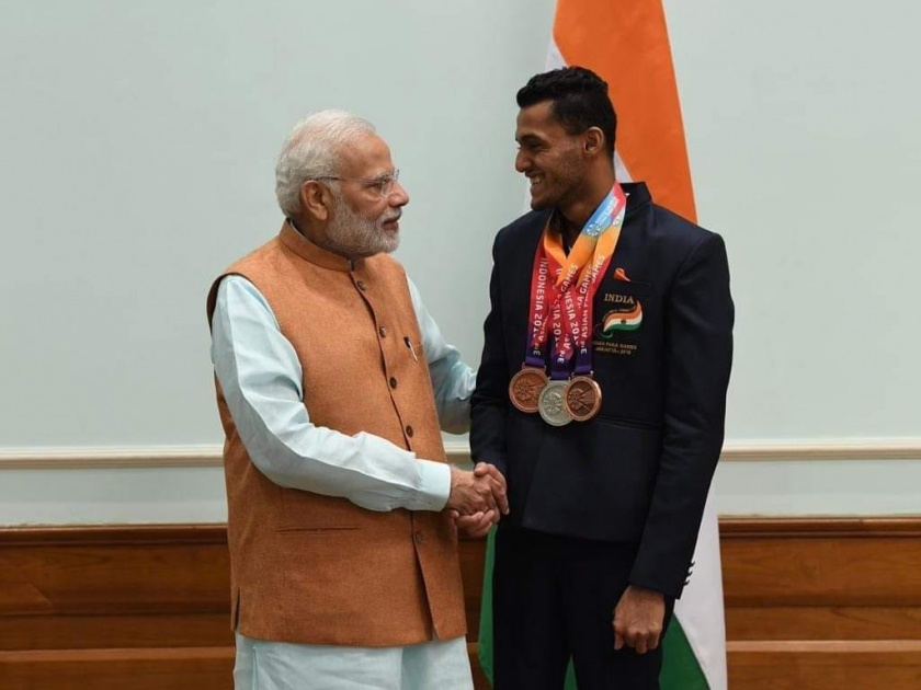 Swapnil Patil welcomes international para swimmer; Special appreciation from the Prime Minister | आंतरराष्ट्रीय पॅरा जलतरणपटू स्वप्निल पाटीलचे जल्लोषी स्वागत; पंतप्रधानांकडून विशेष कौतुक
