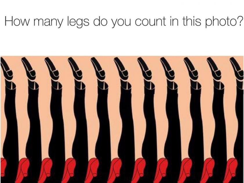 Optical illusion : How many legs do you see in this picture | Optical Illusion: या फोटोत तुम्हाला किती पाय दिसत आहेत? केवळ जीनिअस लोकच देऊ शकतील बरोबर उत्तर!