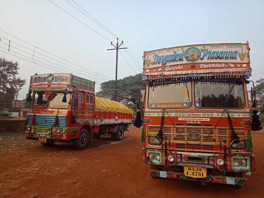 Ratnagiri: Penal action on two trucks in Lanja taluka | रत्नागिरी :दोन ट्रकवर दंडात्मक कारवाई, कोल्हापूरच्या ट्रकचालकाचा समावेश