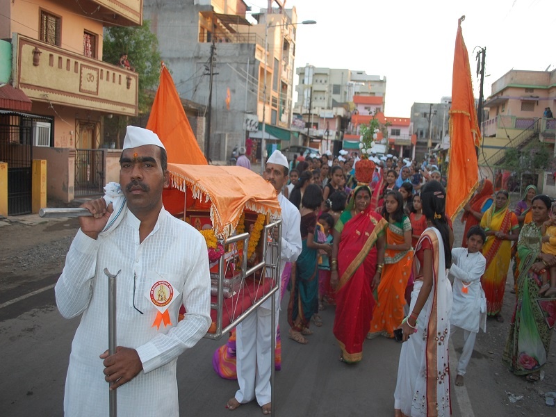  Palanquin procession in Bajajnagar | बजाजनगरात पालखी मिरवणूक
