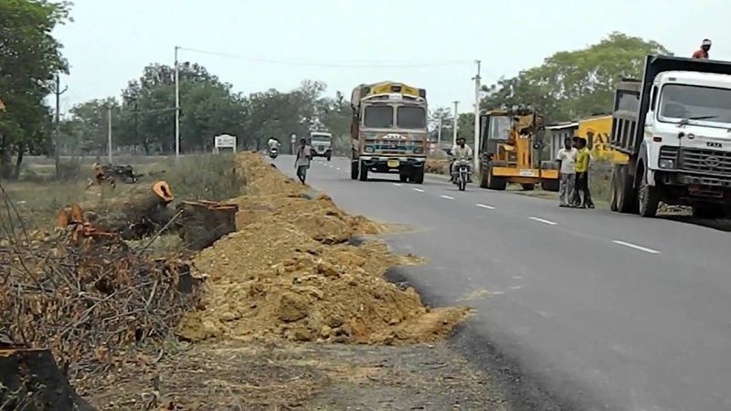 Teak wood trees cut down on The Nagpur Tuljapur four lane highway | नागपूर-तुळजापूर चौपदरी महामार्गासाठी १६ हजारांवर सागवान वृक्ष तोडले
