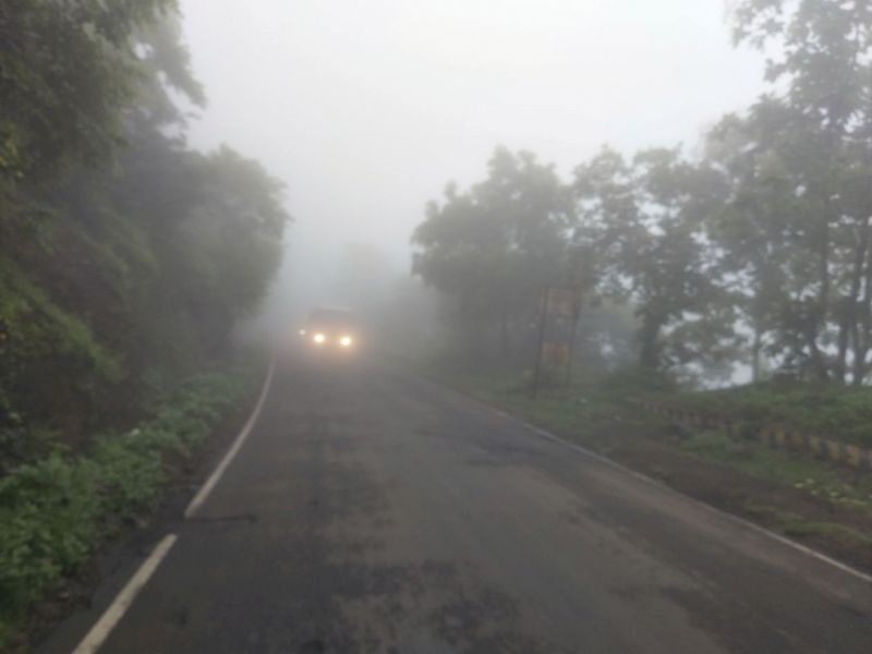The city of Buldana lost in the fog | बुलडाणा शहर हरविले धुक्यात