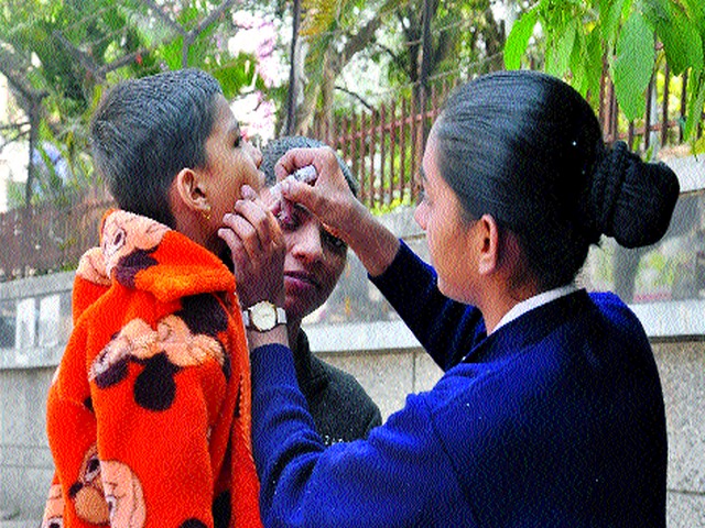 One and a half million children receive polio dose | दीड लाख बालकांना पाजला पोलिओ डोस