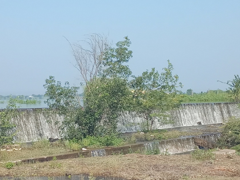 Visapur reservoir overflow, warning from the administration to the people along the Hanga river. | विसापूर जलाशय ओव्हरफ्लो, हंगा नदी काठच्या लोकांना प्रशासनाकडून सावधानतेचा इशारा. 
