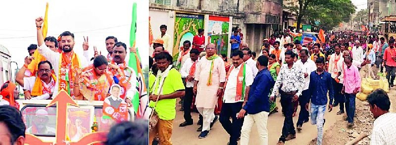 Maharashtra Election 2019 ; Demonstration of power of Sameer Deshmukh from rally in Deoli constituency | Maharashtra Election 2019 ; देवळी मतदारसंघात रॅलीतून समीर देशमुखांचे शक्तिप्रदर्शन