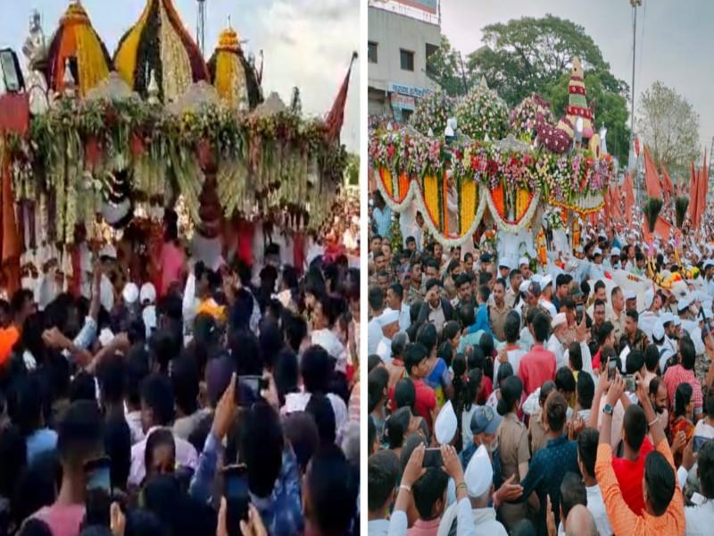 Arrival of sant dnyaneshwar palkhi and sant tukaram palkhi in Pune today Punekar ready for welcome | Ashadhi Wari 2023: ज्ञानोबा अन् तुकोबांचे आज पुण्यात आगमन; स्वागतासाठी पुणेकर सज्ज
