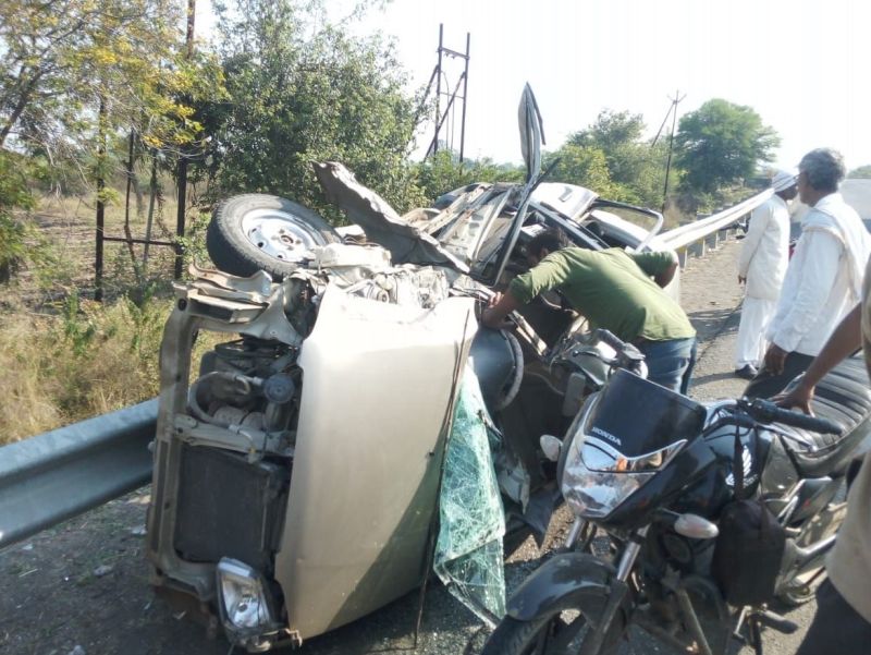 Accident on Nagpur-Amravati highway; Two killed | नागपूर-अमरावती महामार्गावर भीषण अपघात; दोन ठार