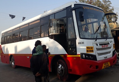 S T buses in a glorifying look | लाल परी नव्या साजशृंगारात !