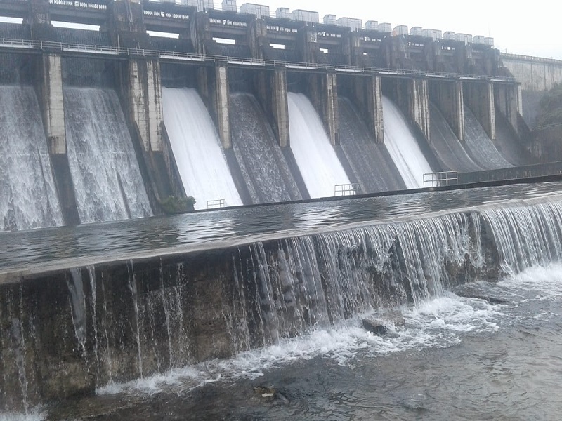Mulla Dam overflows for the third time this year; The torrent of rainfall increased | मुळा धरण तिस-यांदा ओव्हरफ्लो; पावसाचा जोर वाढला        