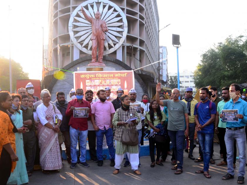 Tribute paid to martyred farmers of Delhi agitation in Nashik | दिल्ली आंदोलनामधील शहीद शेतकऱ्यांना नाशकात आदरांजली
