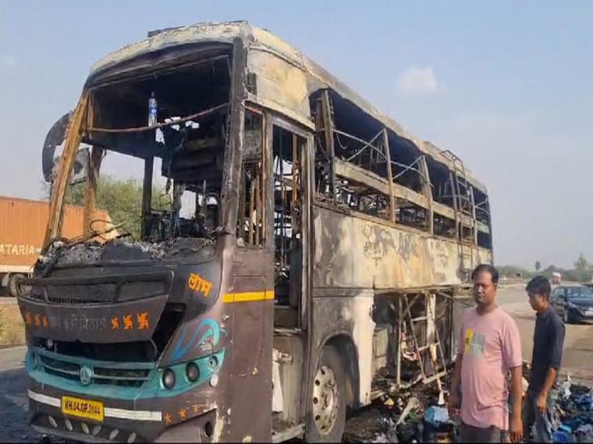 In Shivpuri, Madhya Pradesh, a tragedy like 'Samrudhi' was averted, 30 devotees from Buldhana district narrowly escaped. | मध्यप्रदेशातील शिवपुरीत ‘समृद्धी’सारखी दुर्घटना टळली, बुलढाणा जिल्ह्यातील ३० भाविक थोडक्यात बचावले