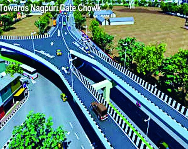 Chitra Chowk to Nagpuri Gate Flyover, which has been built in 60 crores | ६० कोटींतून साकारतोय चित्रा चौक ते नागपुरी गेट उड्डाणपूल