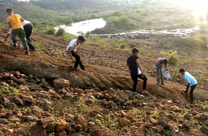 Youth's determination to cover deserted hills | ओसाड टेकडीस वृक्षाच्छादित करण्याचा तरुणांचा निर्धार 