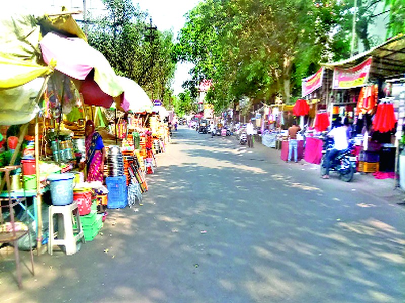 Shukushkat in Nashik Road market | नाशिकरोड बाजारपेठेत शुकशुकाट