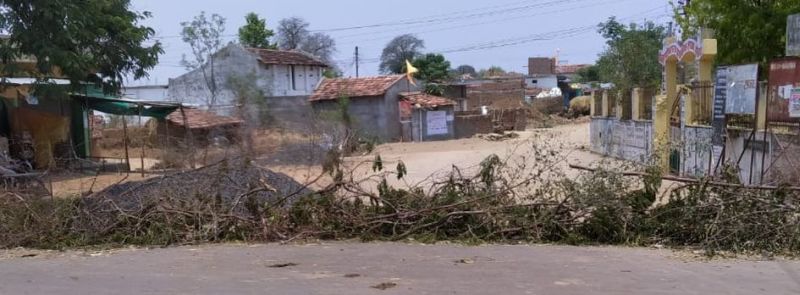 Bodda village in Chandrapur district erected a barbed wire fence to prevent corona | Coronavirus in Chandrapur; कोरोनाला रोखण्यासाठी चंद्रपूर जिल्ह्यातल्या बोडदा गावाने घातले काटेरी कुंपण