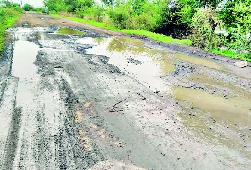 Road connectivity connecting Chandrapur and Yavatmal districts | चंद्रपूर व यवतमाळ जिल्ह्याला जोडणाऱ्या रस्त्याची दुरवस्था