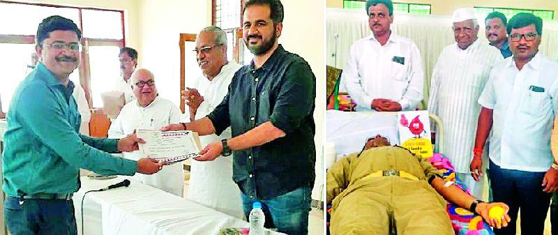 Blood donation done by 310 donors in Desaiganj camp | देसाईगंज येथील शिबिरात ३१० रक्तदात्यांनी केले रक्तदान