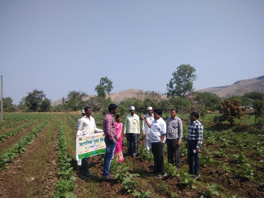 Soil Day celebrated under the agricultural mission | शेती अभियानाअंतर्गत मृदादिन साजरा