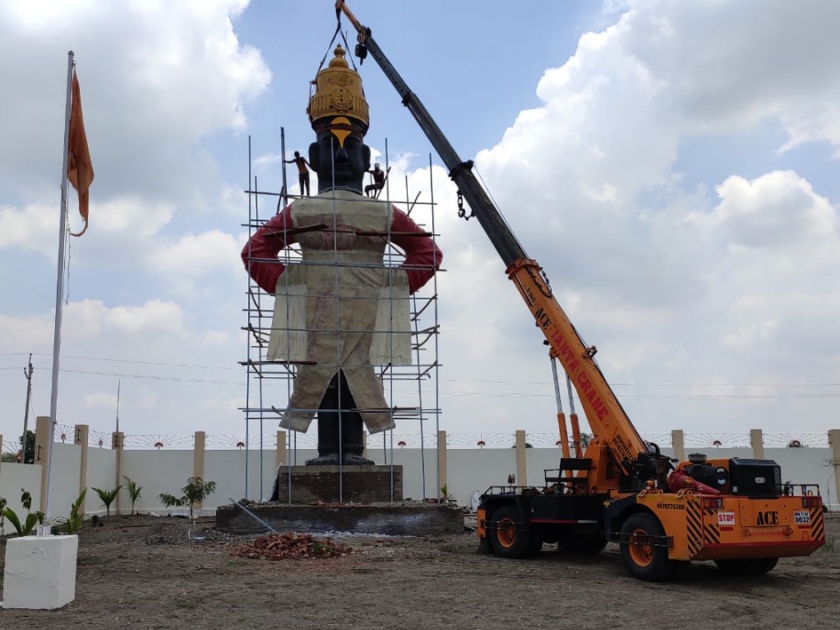 51 feet idol of Lord Vitthal in janmandir .. | ज्ञानमंदिरात साकारतेय ५१ फूट विठ्ठलाची मूर्ती..