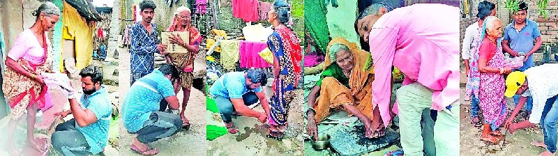 Hospitality of 51 destitute mothers in Ghatanji city | घाटंजी शहरातील ५१ निराधार मातांचा सत्कार