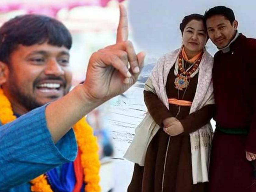 Kanhaiya Kumar's 'clinchit' by BJP ladakh MP Jamyang's wife in case of JNU | भाजपा खासदार जामयांग यांच्या पत्नीकडून कन्हैय्या कुमारला 'क्लिनचीट'