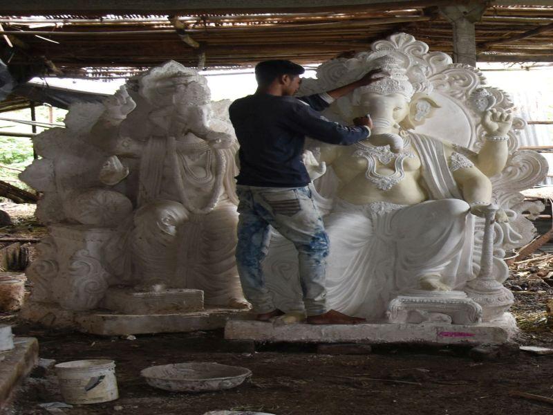 Ganesh idols will grow by 8 to 10 percent | गणेश मूर्तींचे दर ८ ते १० टक्क्यांनी वाढणार