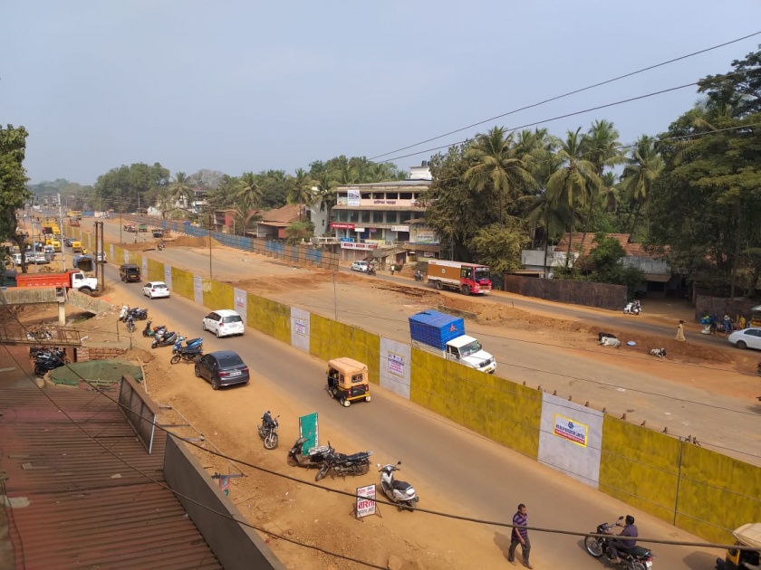 Sindhudurg: The speed of the work of Kankavalit highway | सिंधुदुर्ग : कणकवलीत महामार्गाच्या कामाने घेतला वेग