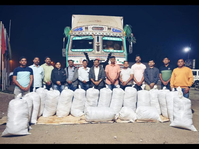 Transportation of ganja by truck, 495 kg of ganja seized | ट्रकमधून गांजाची वाहतूक, ४९५ किलो गांजा जप्त