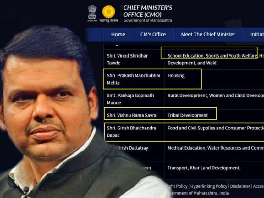 Old minister and old manager, CMO administration forgets 'Cabinet expansion' on CMO website of maharashtra | जुने मंत्री अन् जुनाच कारभार, CMO प्रशासन विसरलं 'मंत्रिमंडळ विस्तार' 