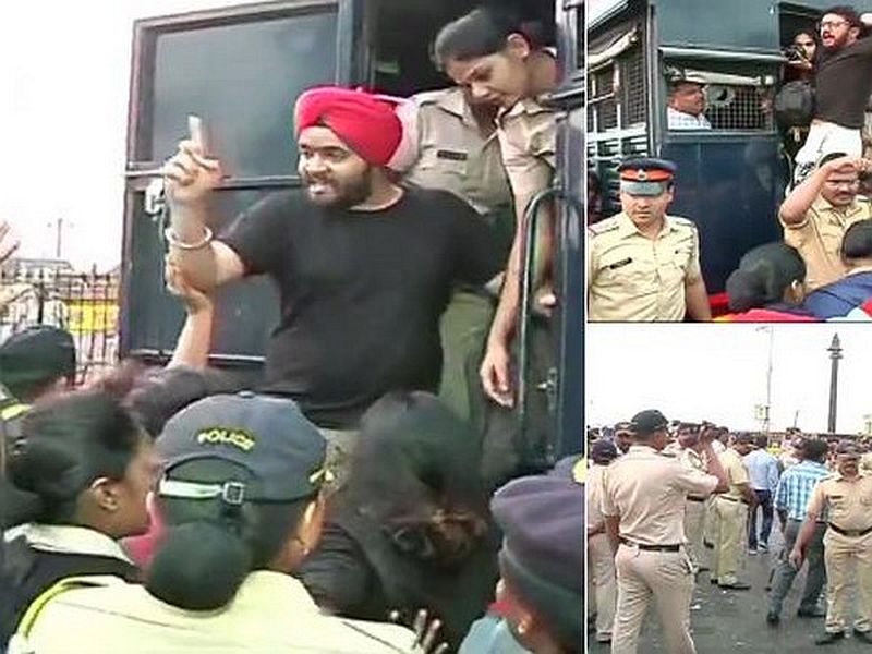 JNU Attack Mumbai protesters call off 'Occupy Gateway' protests after police detains them at Azad Maidan | JNU Attack : आझाद मैदानातील विद्यार्थ्यांचं आंदोलन मागे