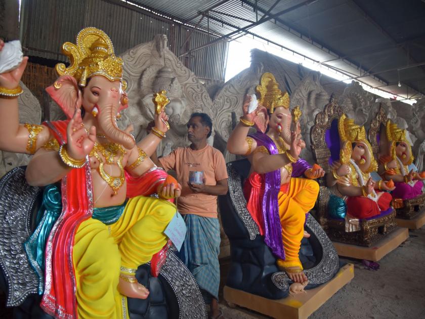 This year Ganesh Idols Turnover estimated at Rs 50 lakh! | यंदा बाप्पा पावणार; ५० लाखांच्या उलाढालीचा अंदाज!