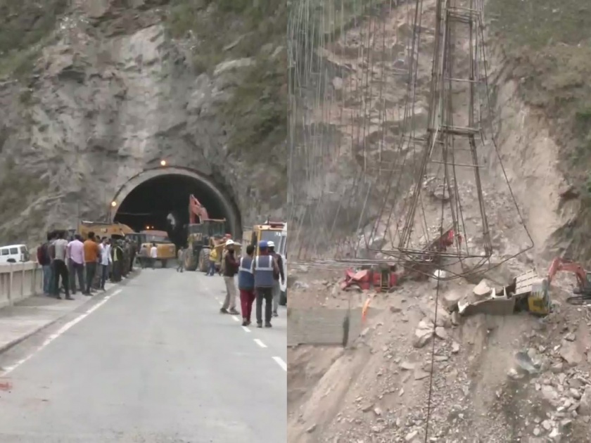 Khooni Nala Tunnel Collapsed Tunnel under construction collapses on Jammu-Srinagar highway; Seven workers were trapped | Khooni Nala Tunnel Collapsed: खुनी नाल्याने घात केला! जम्मू-श्रीनगर महामार्गावर निर्माणाधीन बोगदा कोसळला; सात कामगार अडकले